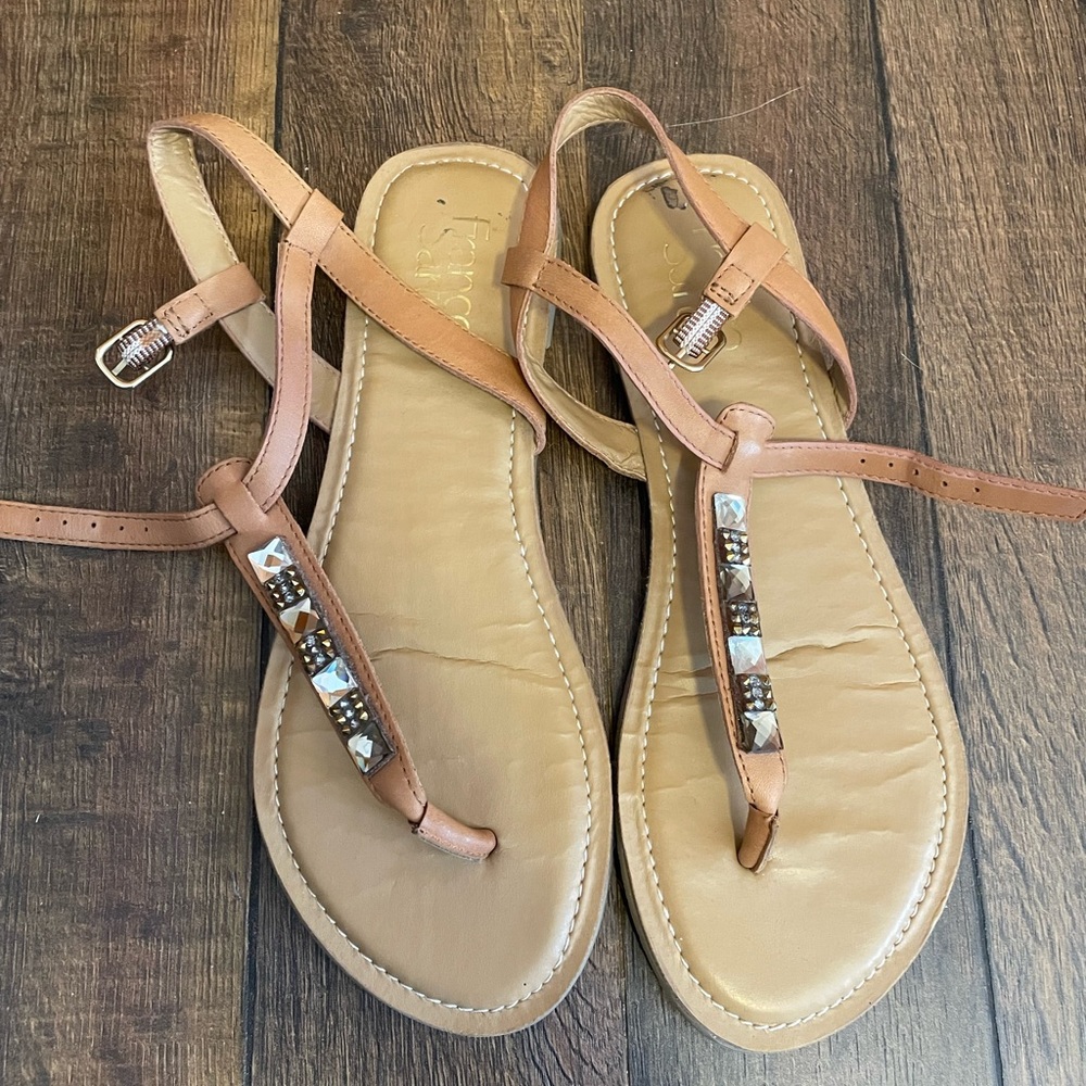 Franco Sarto tan sandals, size 8